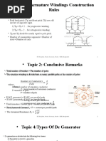 Topic 1: Armature Windings Construction: Rules