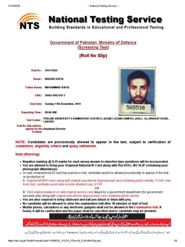 National Testing Service | PDF | Document | Government And Personhood