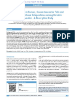 Prevalence, Risk Factors, Circumstances For Falls and Level of Functional Independence Among Geriatric Population A Descriptive Study