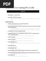 Cheat Sheet Crear RFC en ISM v1.2