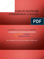 Seminar On Kothari COMMISSION (1964-66)