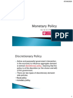 IGCSE Economics - Monetary Policy - Handout PDF