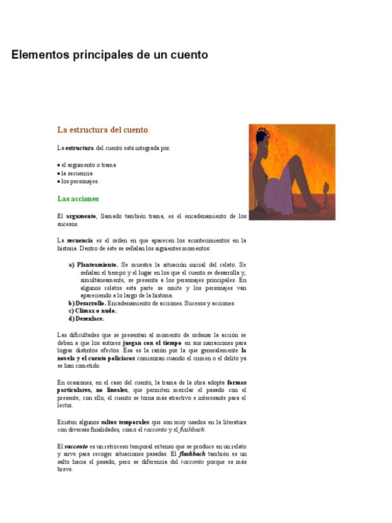 Elementos Clave del Cuento | PDF | Narrativa | Cuentos