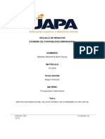 Tarea 5 de Presupuesto Empresarial