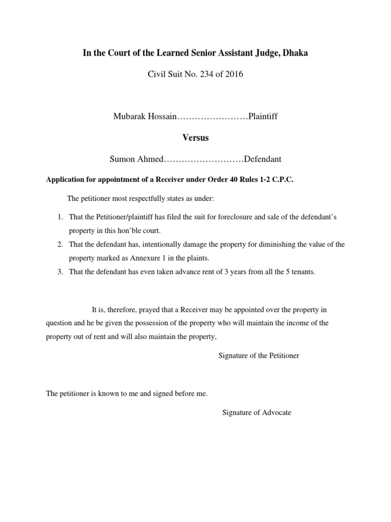 Appointment of Receiver PDF
