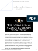 ¿En Dónde Estabas Cuando El Tiempo Se Congeló - Terror en Minutos PDF