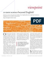 Viewpoint: Is There Science Beyond English?