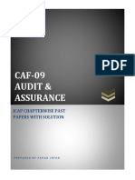 Audit Icap Chapterwise Past Paper With Solution Prepared by Fahad Irfan PDF