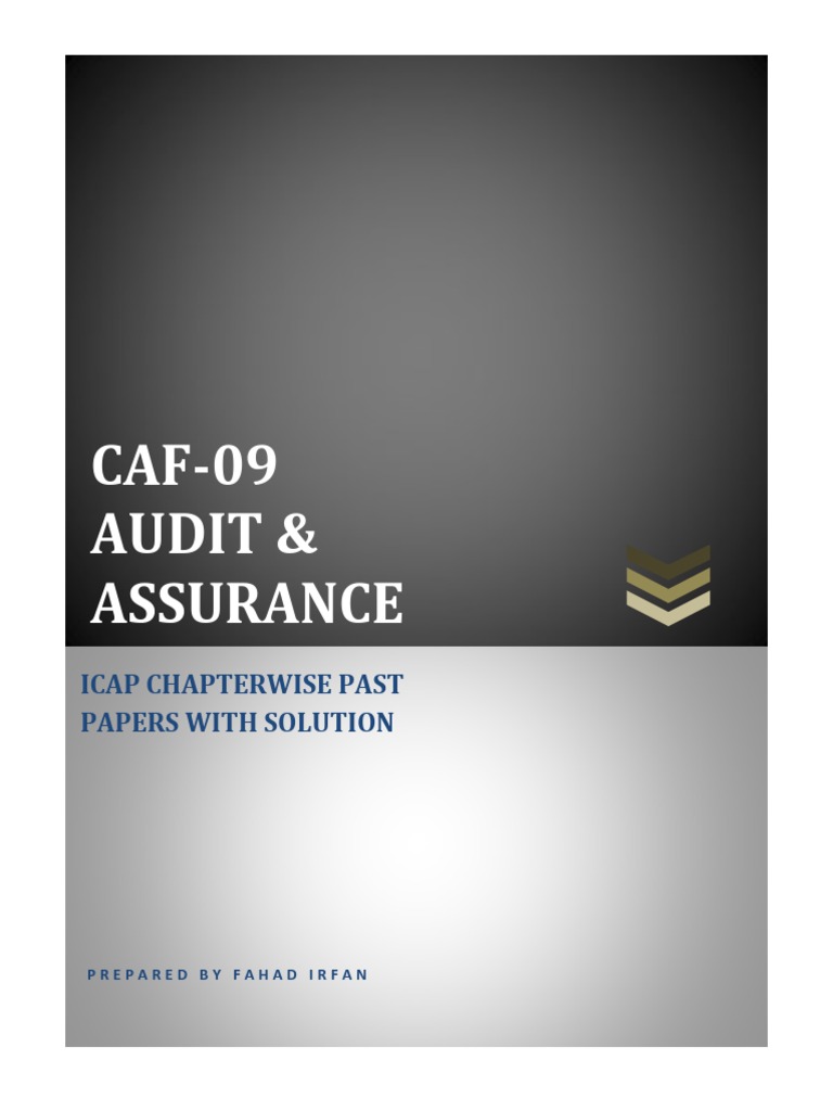 ICAP Audit Past Papers with Solutions | PDF | Internal Control | Audit