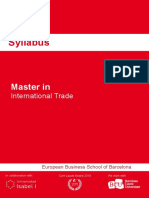 Syllabus - Master in International Trade PDF