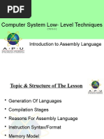 APU CSLLT - 6 - Introduction To Assembly Language