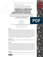 Movimiento Corporal y Construcción de Significado Musical Valoración de Criterios para Su Clasificación