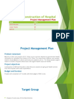 Construction of Hospital: Project Management Plan