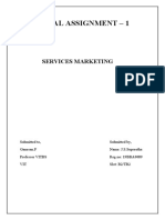 Digital Assignment - 1: Services Marketing