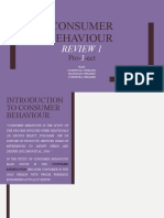 Consumer Behaviour: Review 1