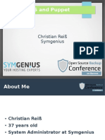 Bareos, ZFS and Puppet: Christian Reiß Symgenius