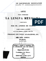 Andrés de Olmos - Arte de La Lengua Mexicana PDF