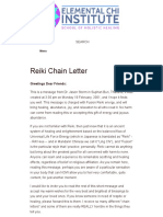Reiki Chain Letter - Elemental Chi Institute - School of Holistic Healing