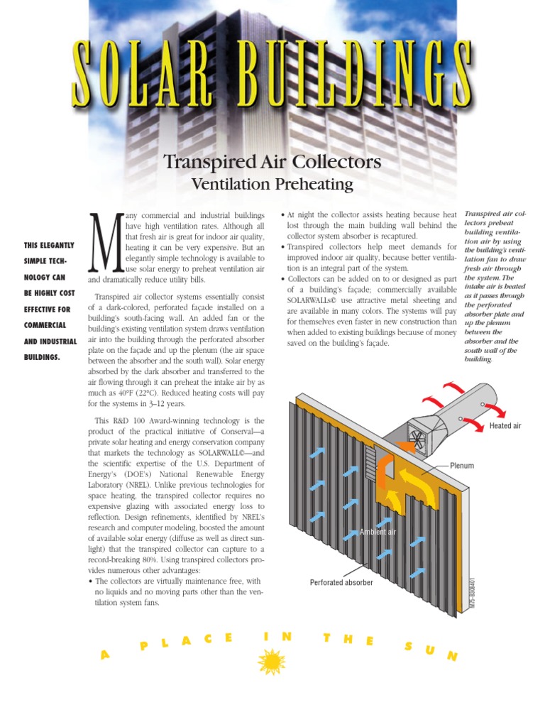 Transpired Air Collectors Ventilation Preheating | PDF | Hvac ...