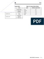 TRANSMISSION SPECIFICATIONS AND SERVICE WEAR LIMITS