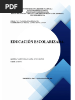 Educación Escolarizada Frente A La Educación en Sentido Amplio