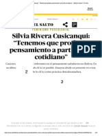 Silvia Rivera Cusicanqui_ “Tenemos que producir pensamiento a partir de lo cotidiano” - Edición General - El Salto