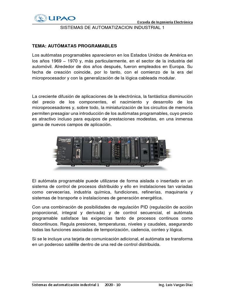 Introducción a Autómatas Programables | PDF | Controlador lógico ...
