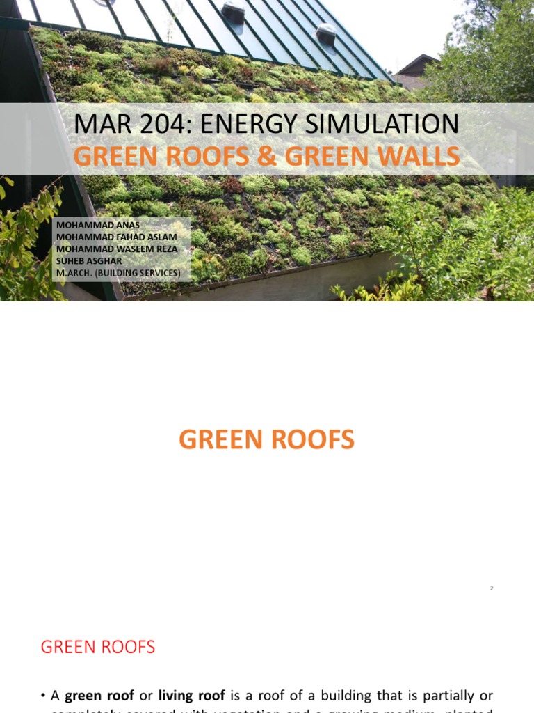 Green Walls and Roofs Overview | PDF | Roof | Building Insulation