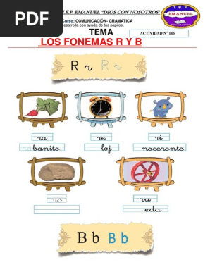 Actividad 146 Los Fonemas R Y B Para Primer Grado De Primaria1 Pdf