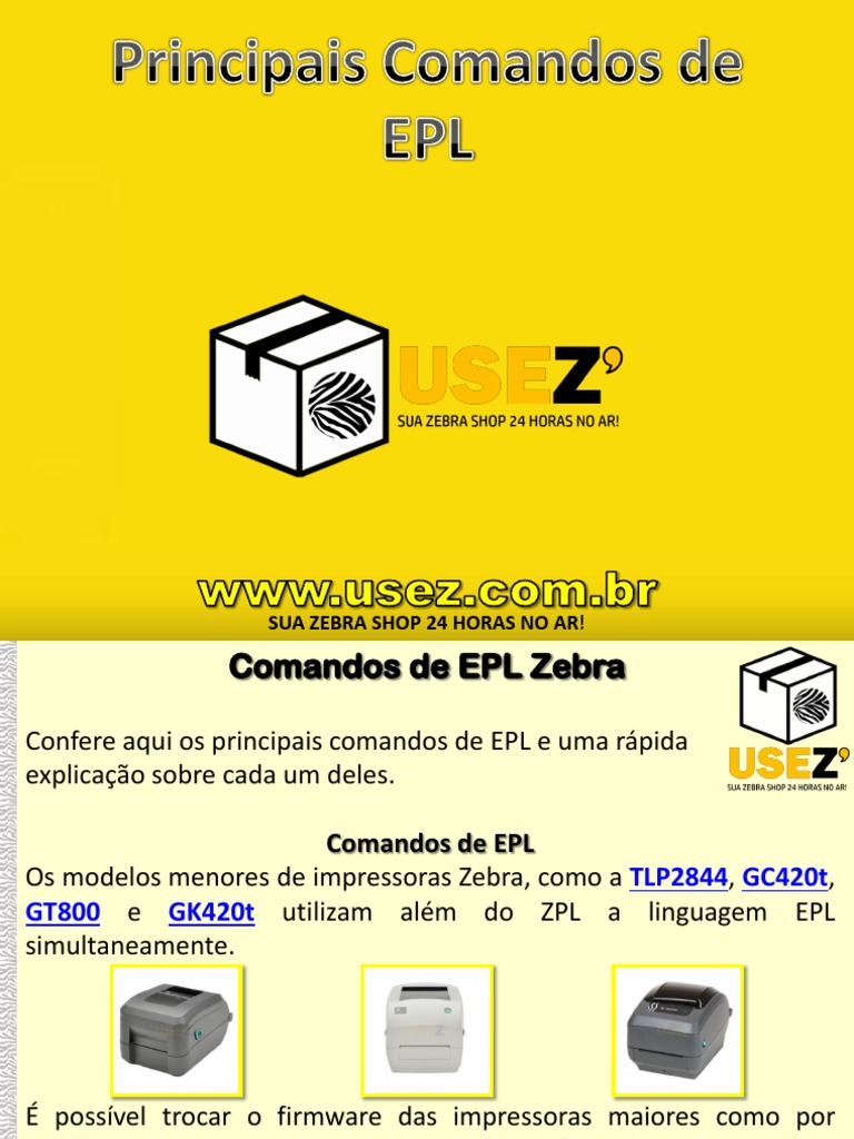 Comandos EPL para Impressoras Zebra | PDF | Métodos e Materiais de ...