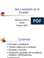 Etnicidad y Exclusión en El Ecuador