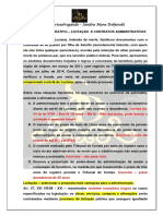 DIREITO ADMINISTRATIVO - Licitações e Contratos Administrativos