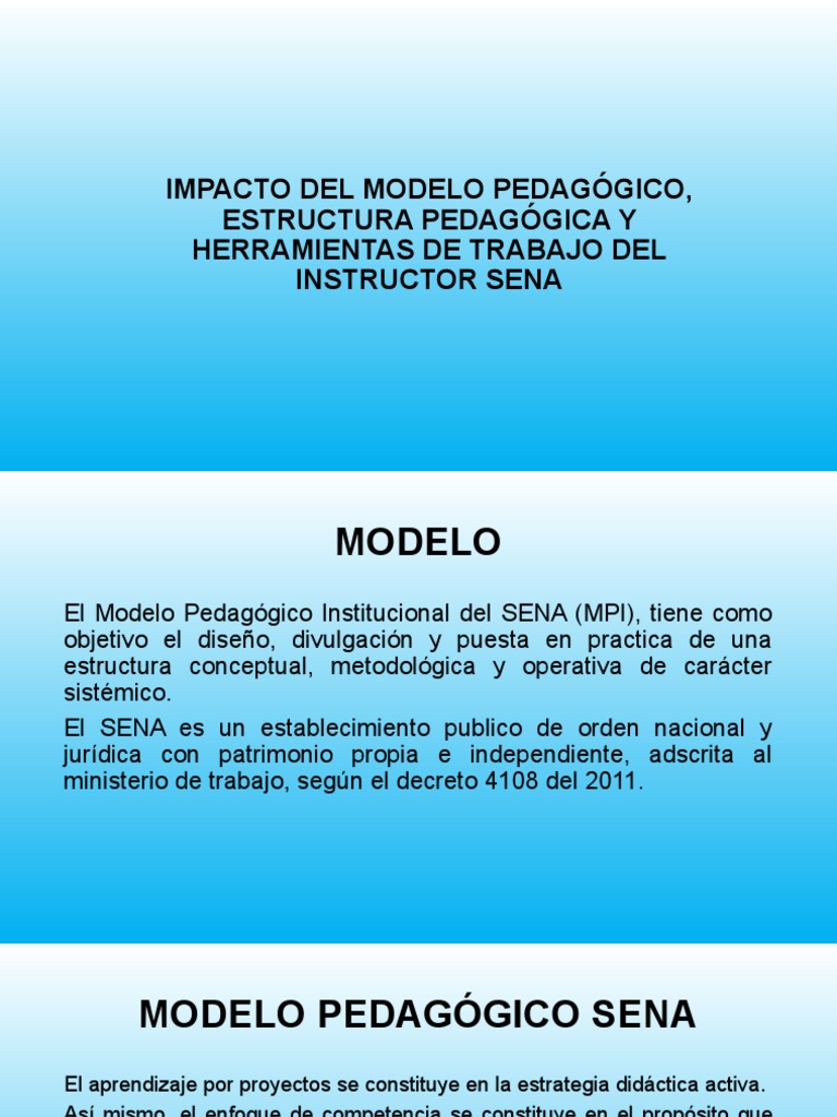 Impacto y Estructura Pedagógica SENA | PDF | Plan de estudios | Evaluación