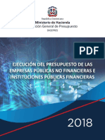 Ejecucion Presupuestaria de Las Empresas Publicas No Financieras e Instituciones Publicas Financieras 2018