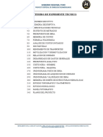 Contenido de Expediente Tecnico