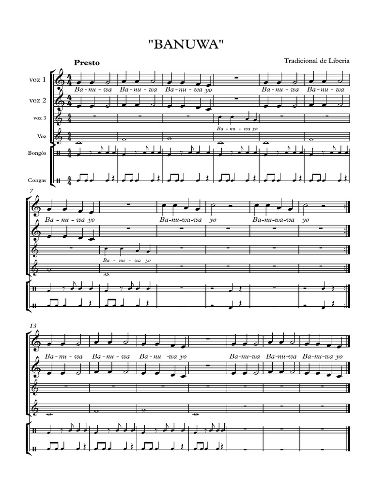 Partitura Banuwa PDF | PDF