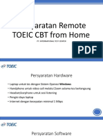 Persyaratan TOEIC CBT From Home