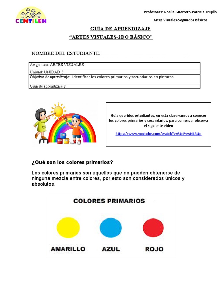 Colores Primarios y Secundarios en Arte | PDF | Color | Procesamiento ...