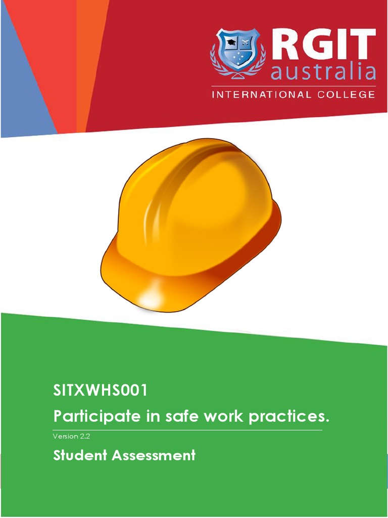 SITXWHS001 Safe Work Practices Assessment | PDF | Occupational Safety ...