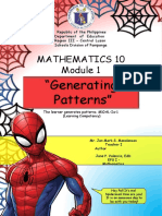 SIMM - MATH - GRADE 10 - QUARTER 1 - MODULE 1 LESSON 1 Generating Patterns