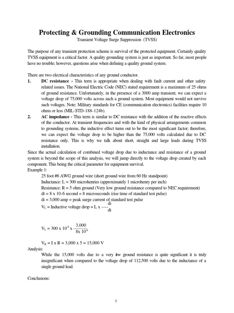 Effective Grounding for Communication Systems | PDF | Alternating ...
