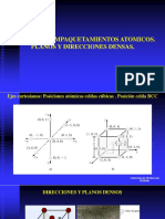 Practica 5. Empaquetamientos Atomicos. Planos Y Direcciones Densas