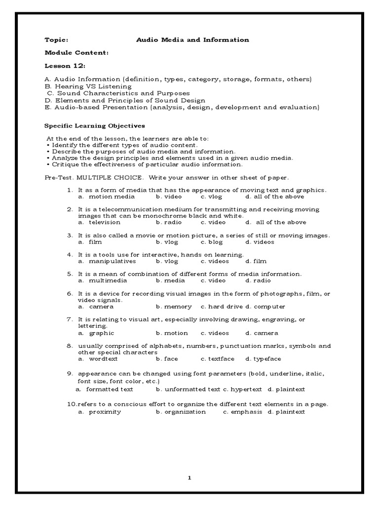 Understanding Audio Media Types, Formats, and Design Principles for