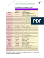 Cronograma de Actividades y Calendario