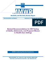 Revised Recommendations For HIV Testing of Adults, Adolescents, and Pregnant Women in Health-Care Settings