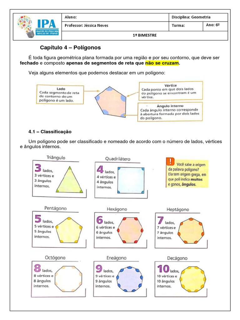 Aula 2 Geometria 6 Ano | PDF