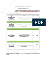 Distribución de Actividades Por Grupos PDF