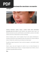 Mapa Corporal de las Emociones | PDF | Las emociones | Amor