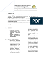 Obtención del almidón de papa: parámetros óptimos del proceso