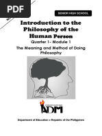 copy of philo mod1 q1 introduction to the philosophy of the human person v3 pdf reason thought philosophy of the human person v3 pdf